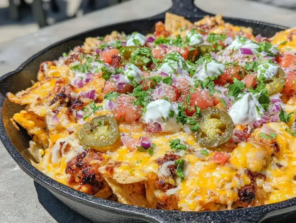 Crispy Campfire Nachos with Smoky Grilled Chicken - featured image