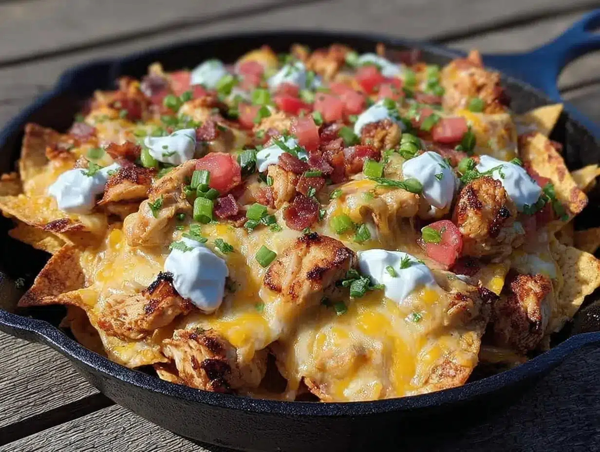 Crispy Campfire Nachos with Smoky Grilled Chicken preparation steps