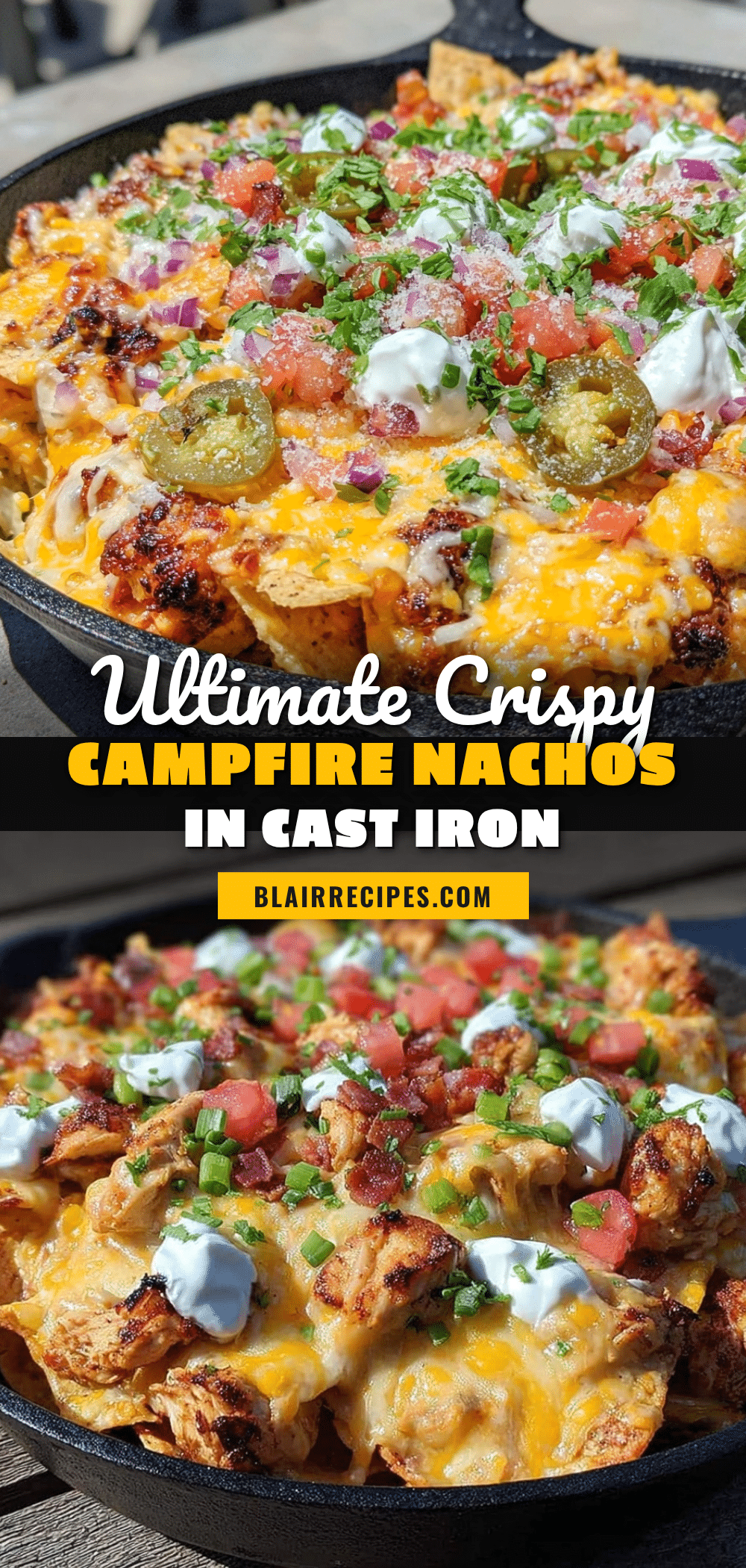 Crispy Campfire Nachos with Smoky Grilled Chicken recipe