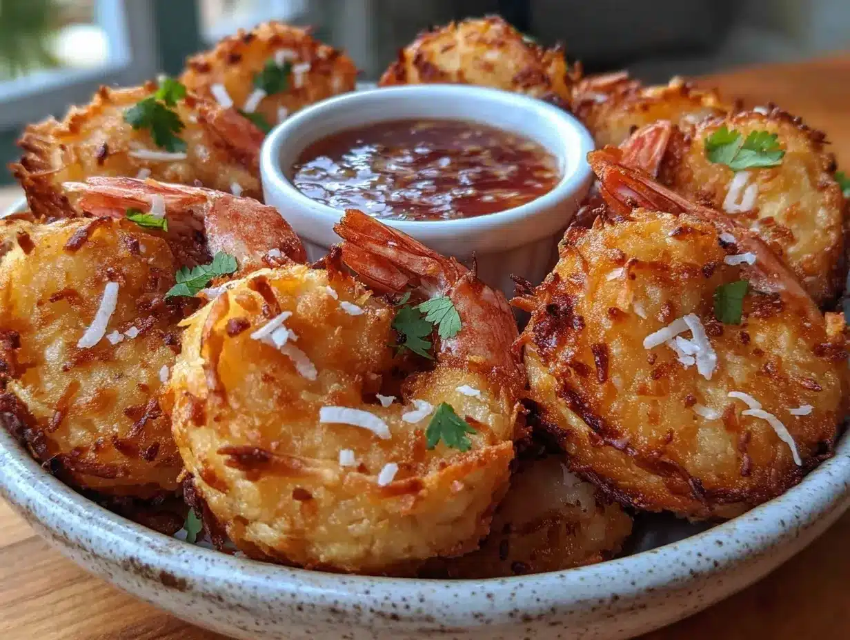 crispy coconut shrimp air fryer recipe preparation steps