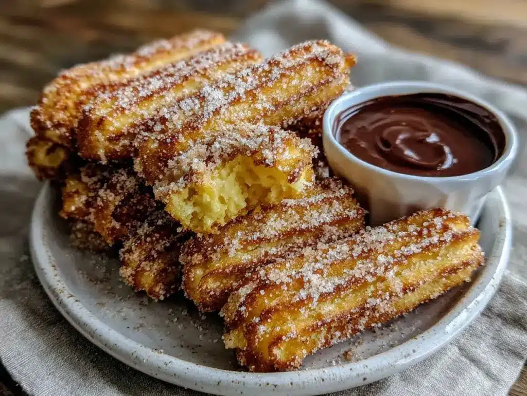 crispy homemade churros - featured image