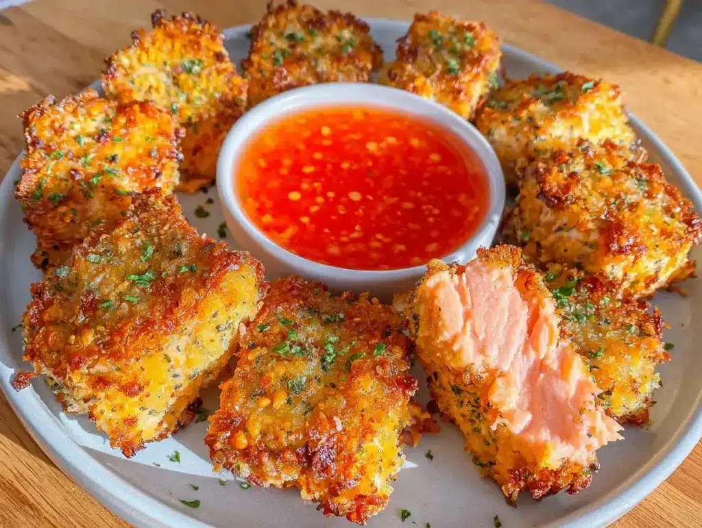 crispy salmon bites - featured image