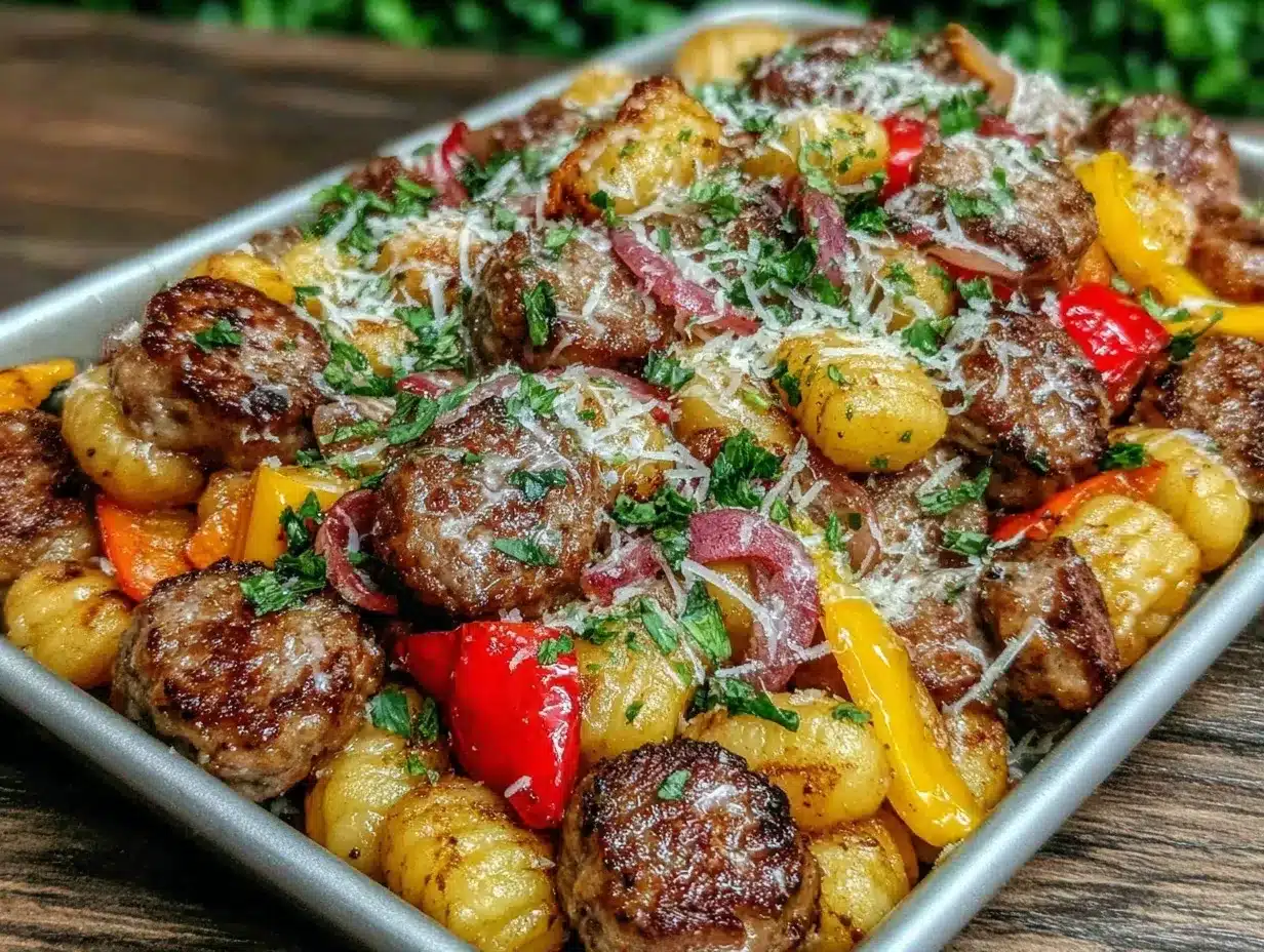crispy sheet pan gnocchi preparation steps