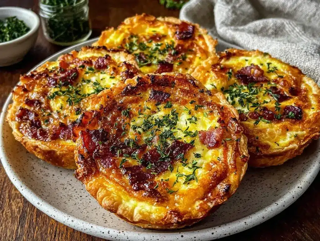 easy crispy mini quiche lorraine - featured image