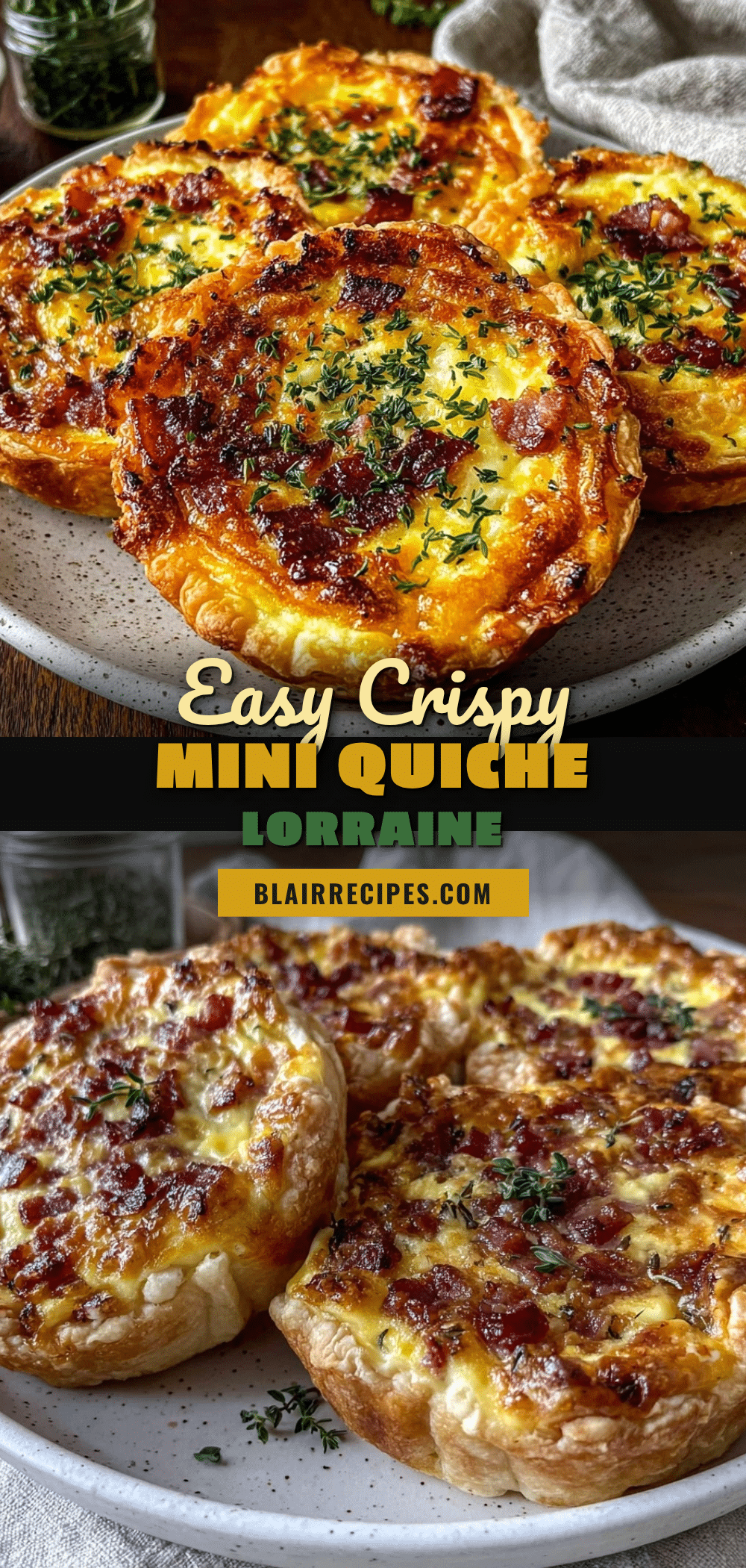 easy crispy mini quiche lorraine recipe