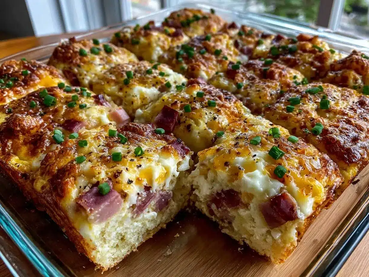 easy ham and cheese breakfast casserole preparation steps