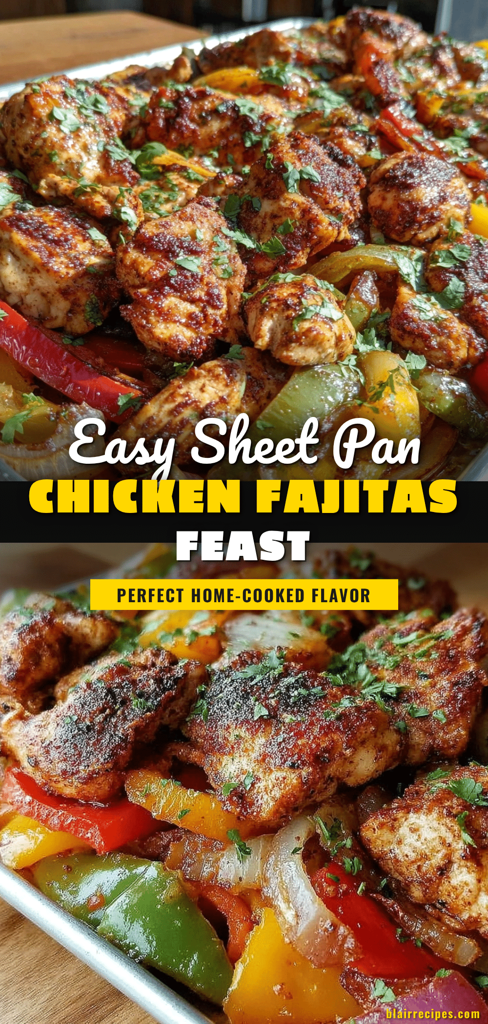 easy sheet pan chicken fajitas recipe