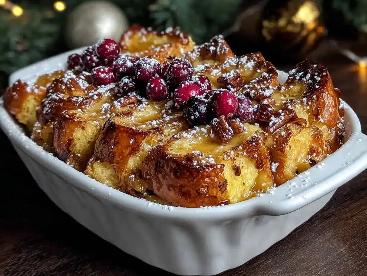 eggnog french toast casserole preparation steps