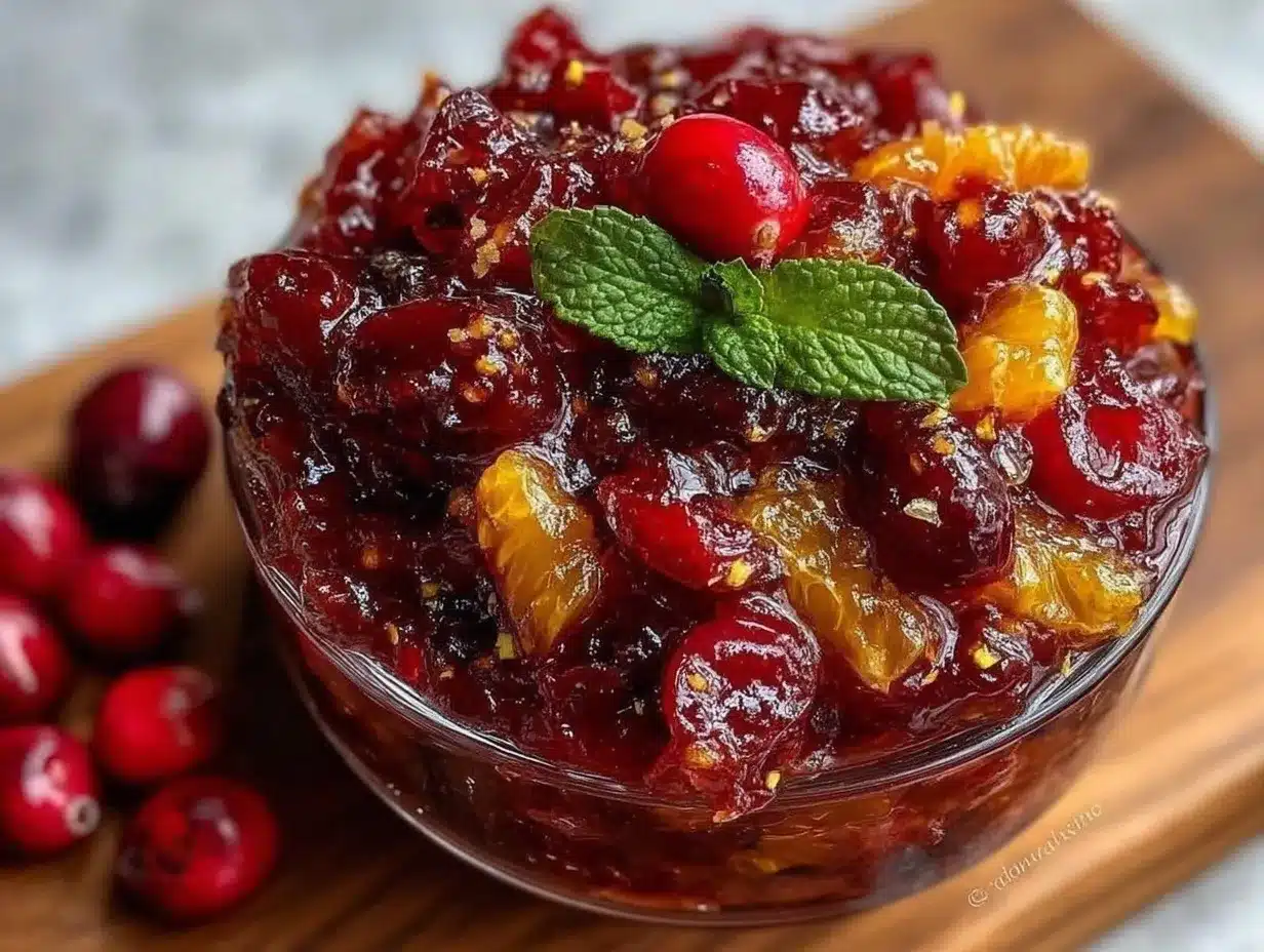 fresh cranberry orange relish preparation steps