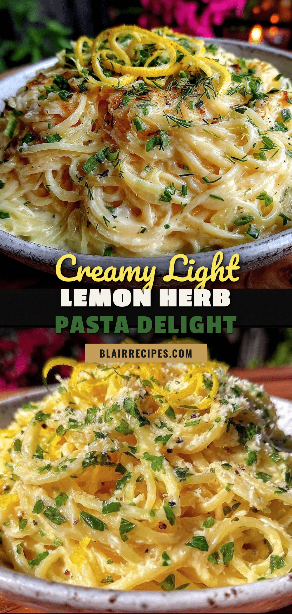 fresh creamy lemon herb pasta recipe