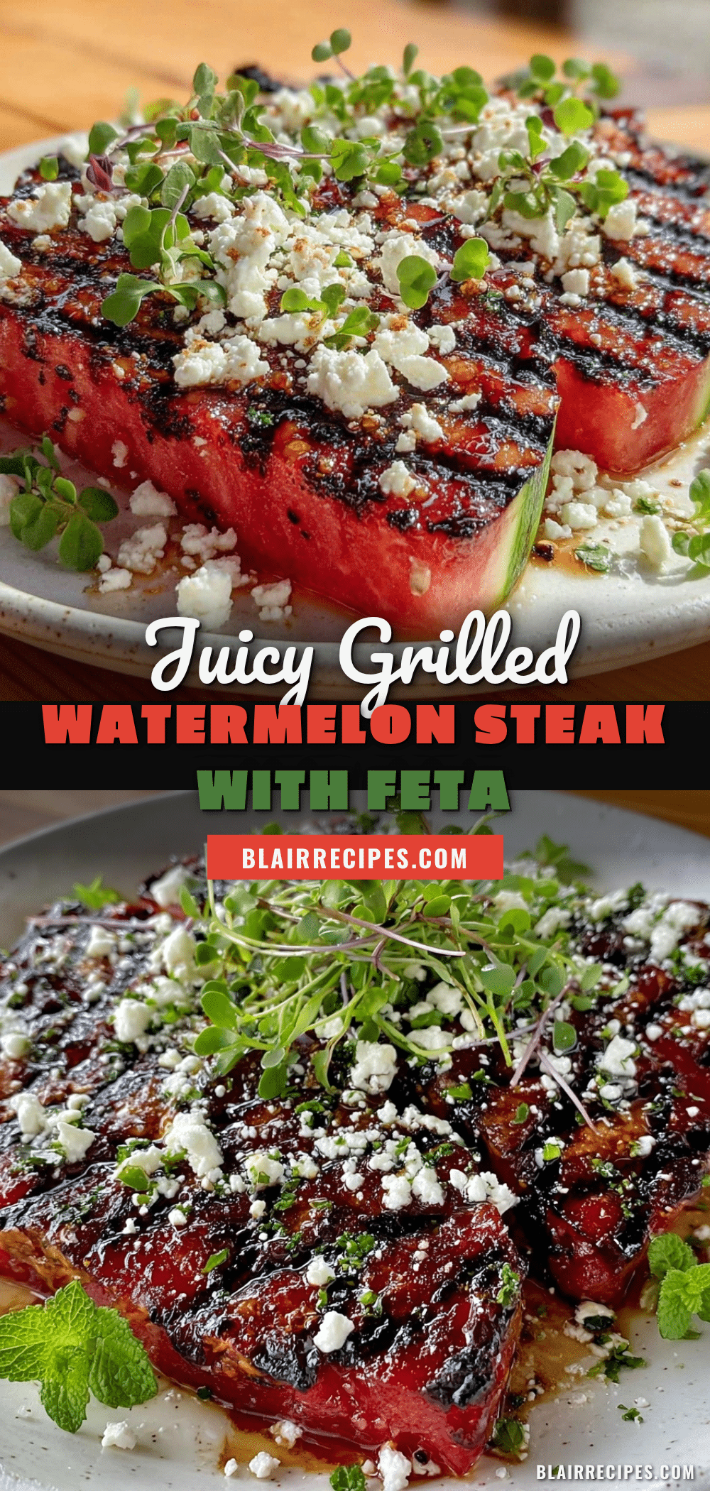 fresh grilled watermelon steak recipe