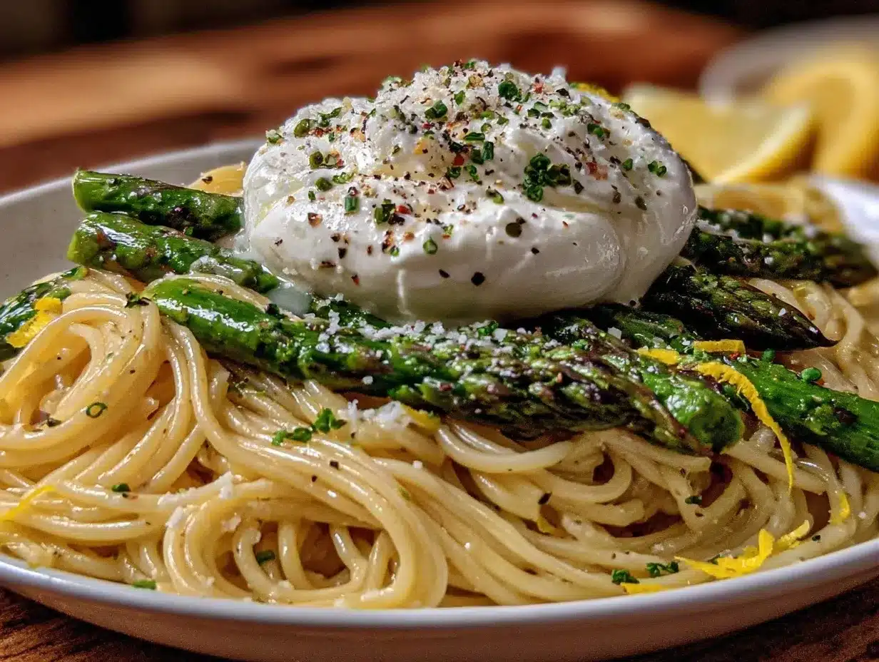 fresh lemon asparagus pasta preparation steps