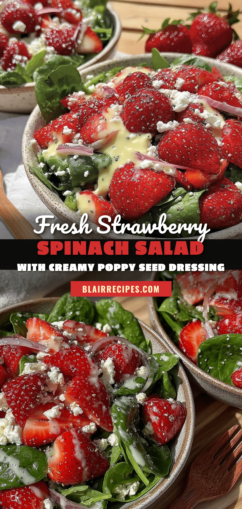 fresh strawberry spinach salad recipe