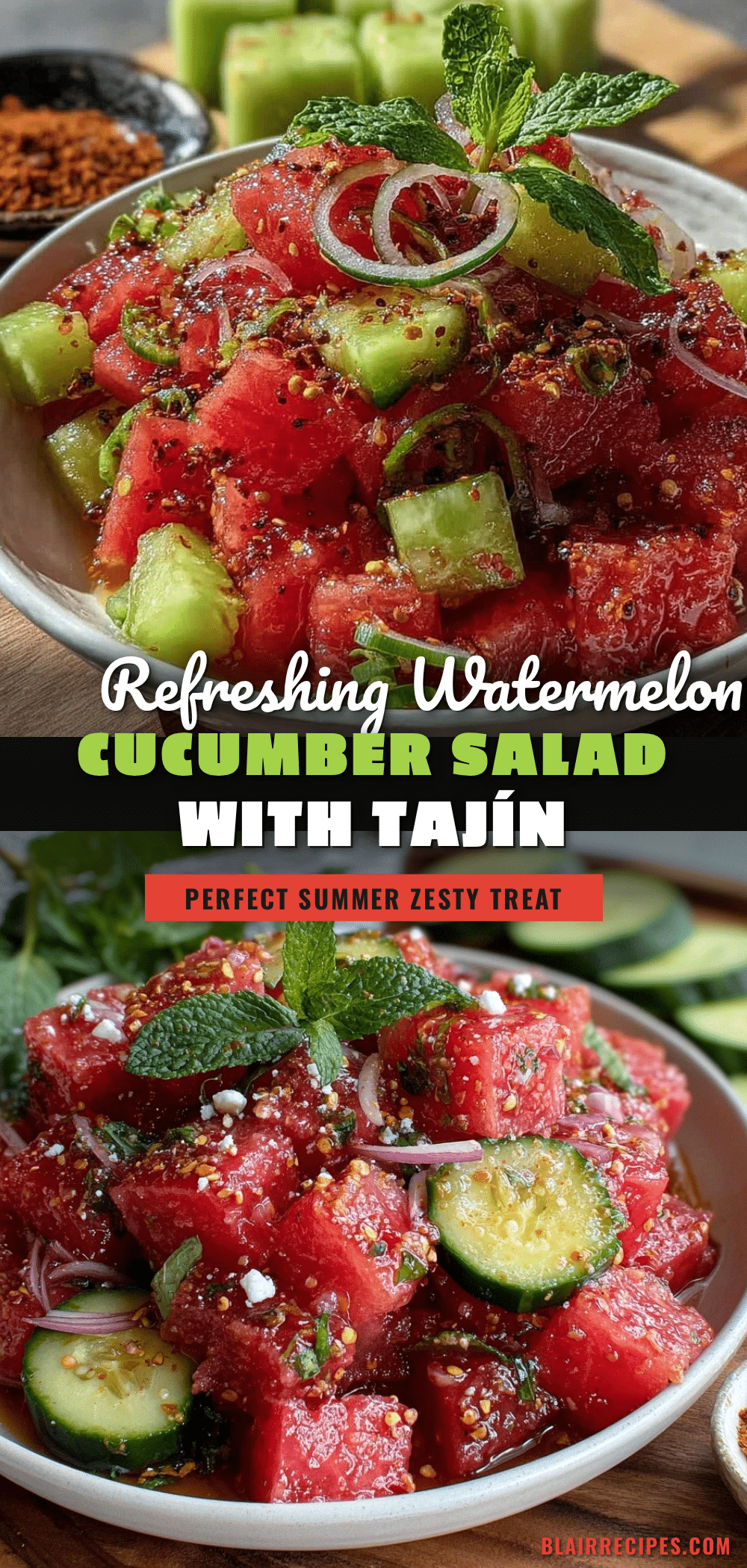 fresh watermelon cucumber salad recipe