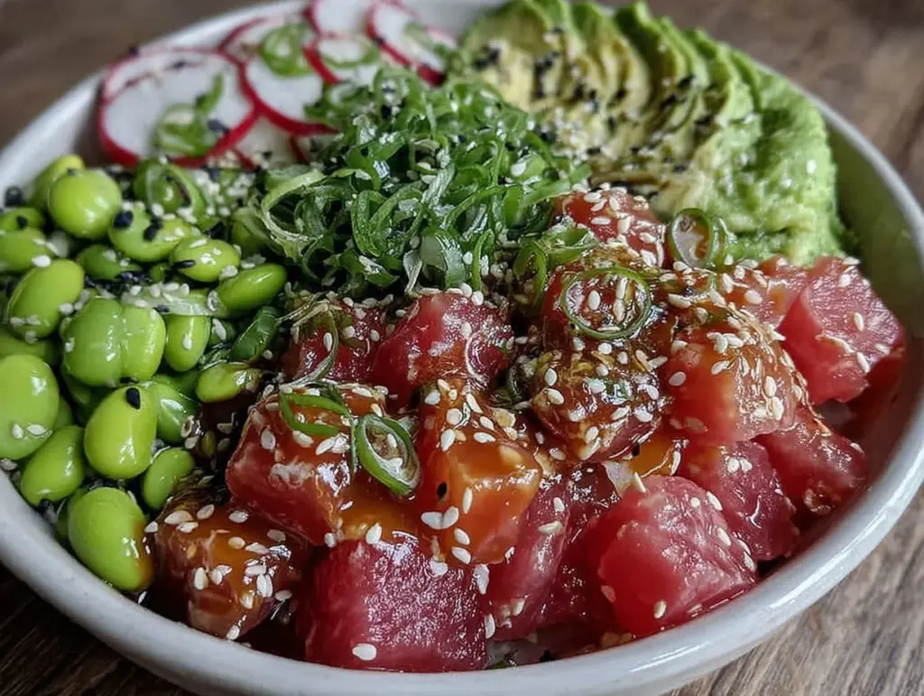 fresh watermelon poke bowl - featured image