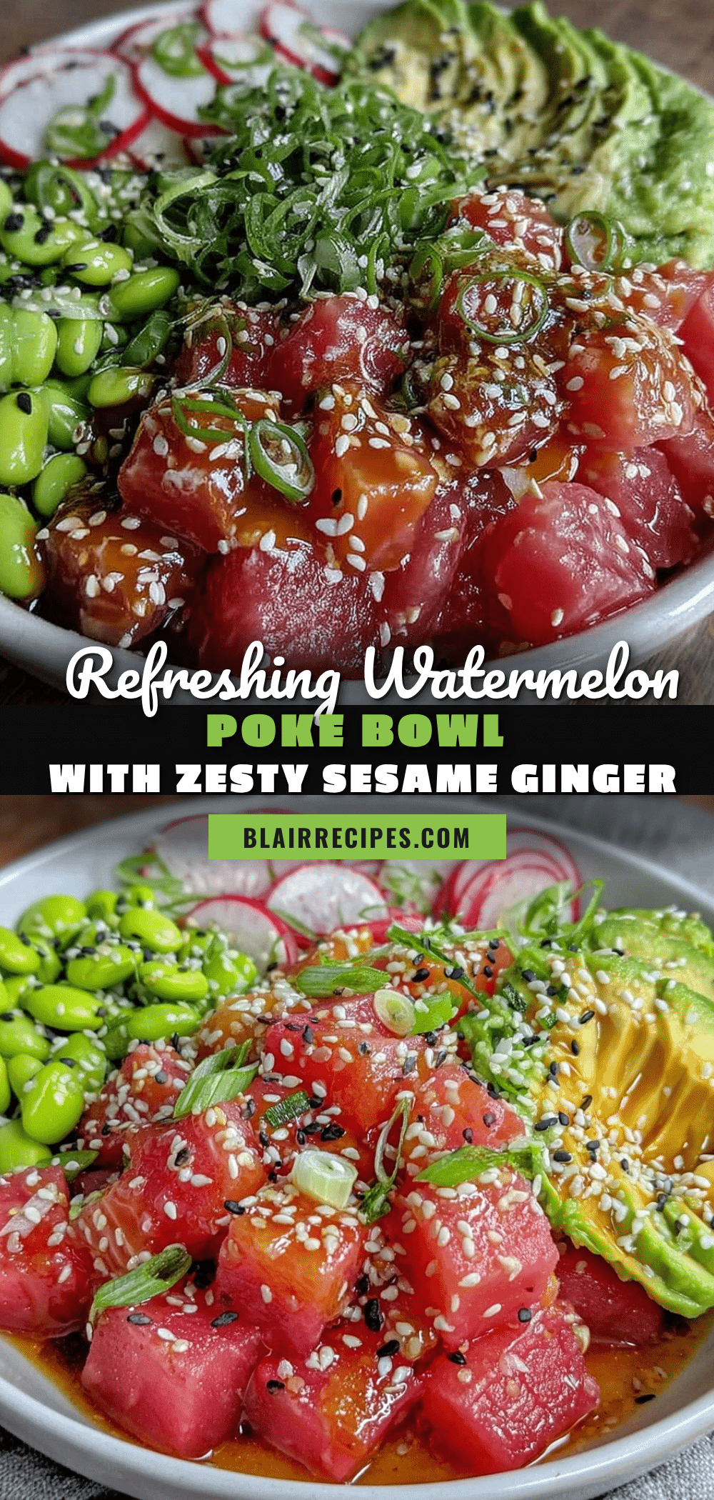 fresh watermelon poke bowl recipe