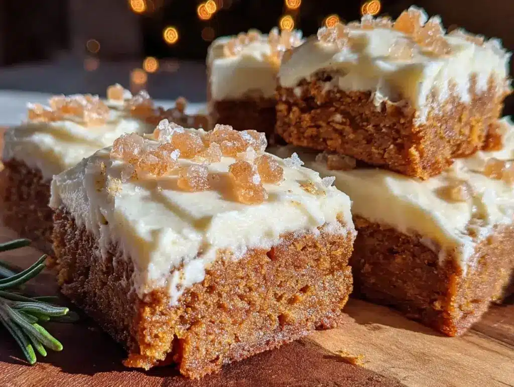 gingerbread cookie bars - featured image