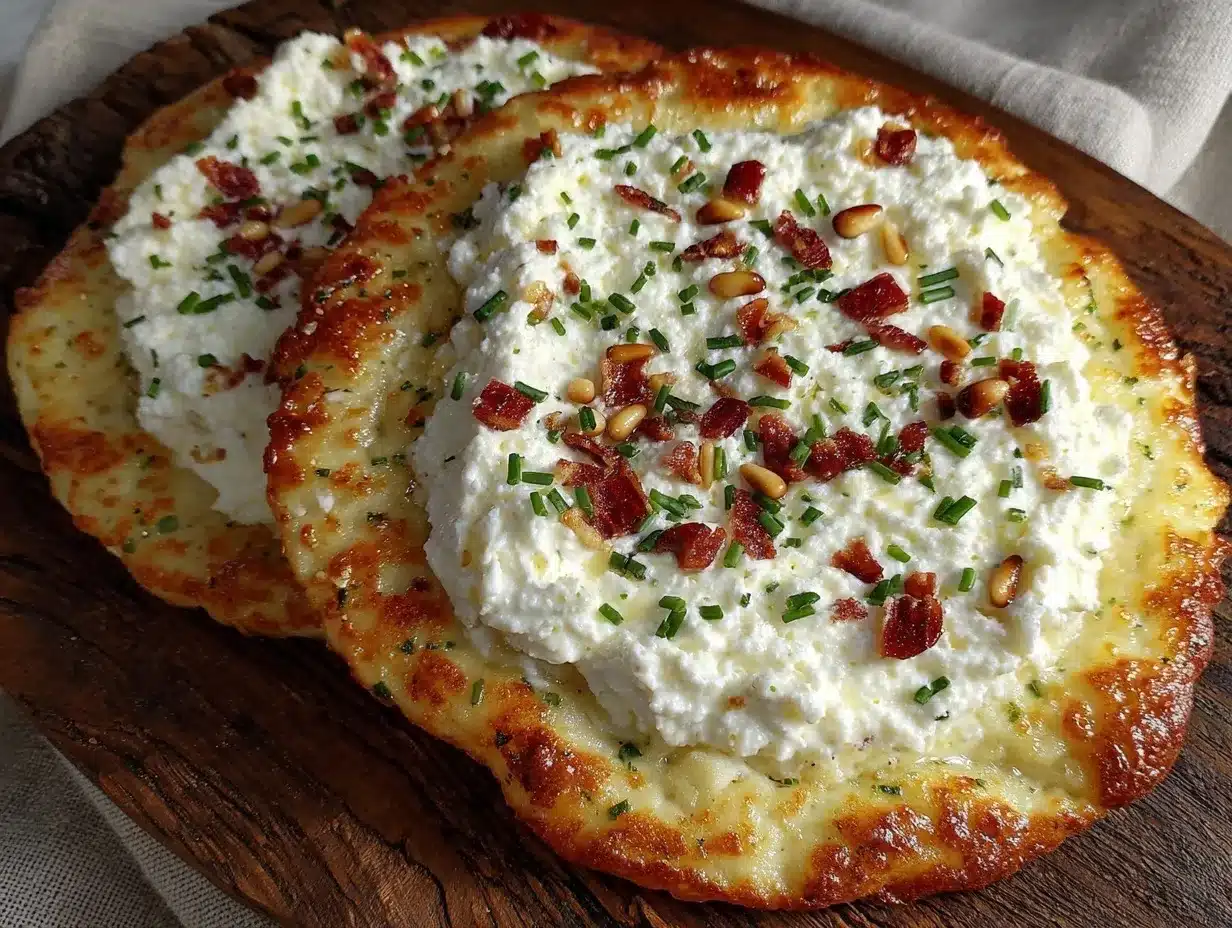 healthy high protein cottage cheese flatbread preparation steps