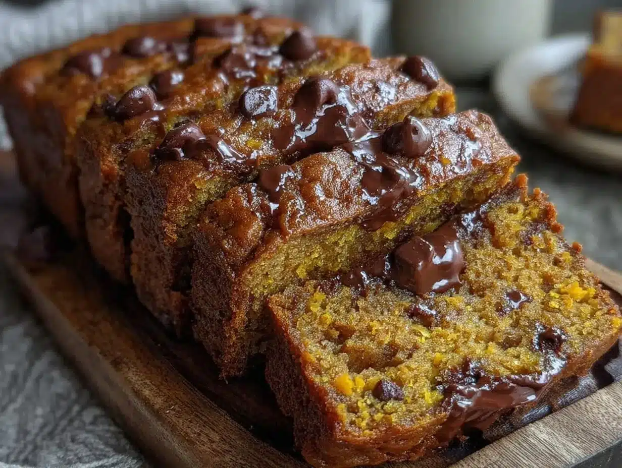 healthy pumpkin chocolate chip bread preparation steps