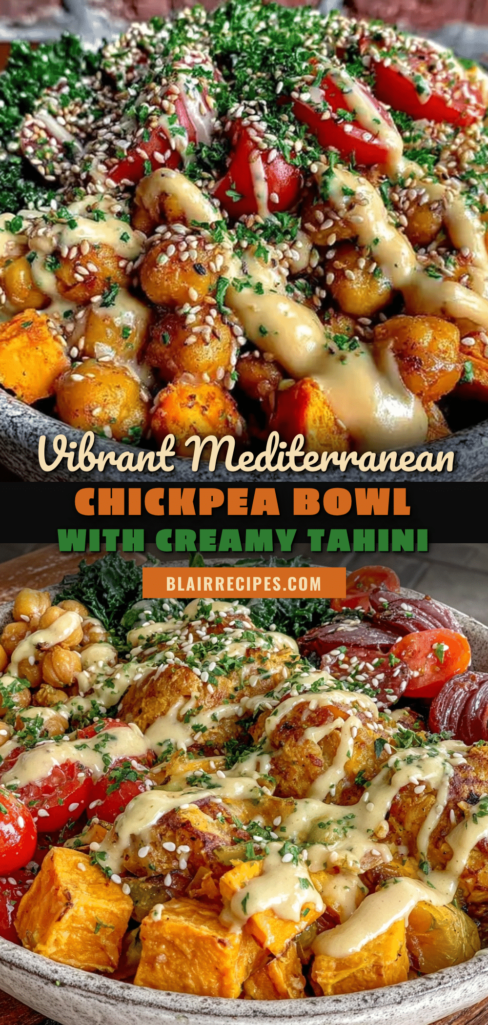 Mediterranean chickpea bowl recipe