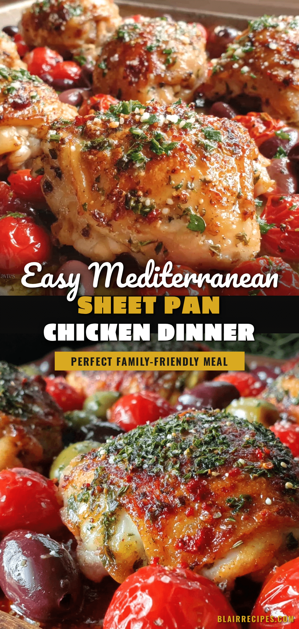 Mediterranean sheet pan chicken recipe
