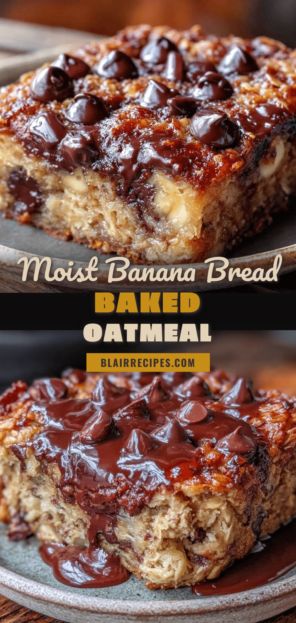 moist banana bread baked oatmeal recipe