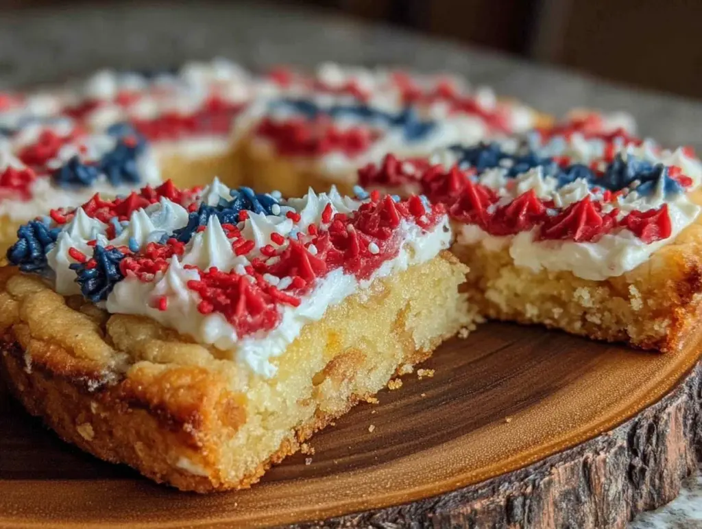 patriotic flag cookie cake - featured image