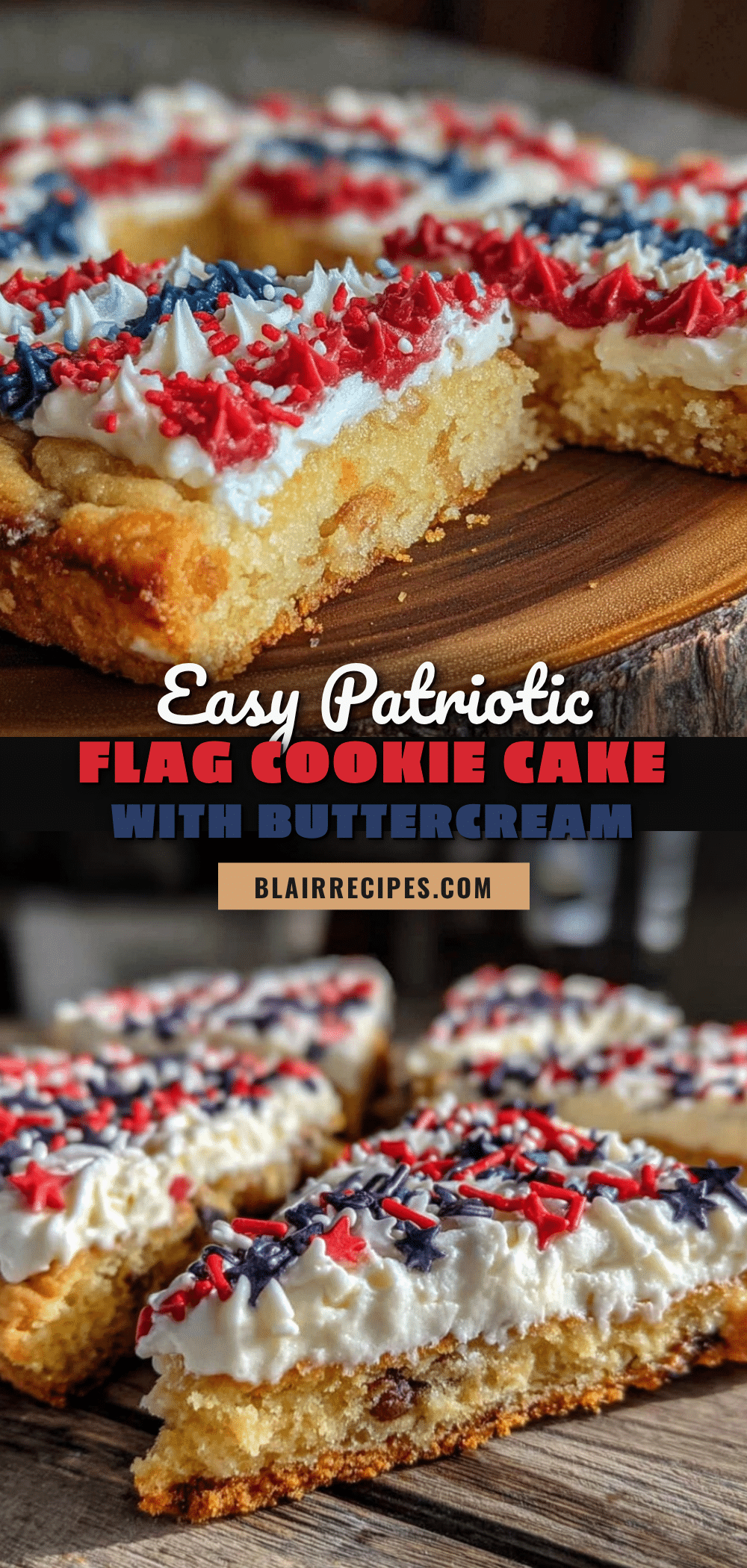 patriotic flag cookie cake recipe