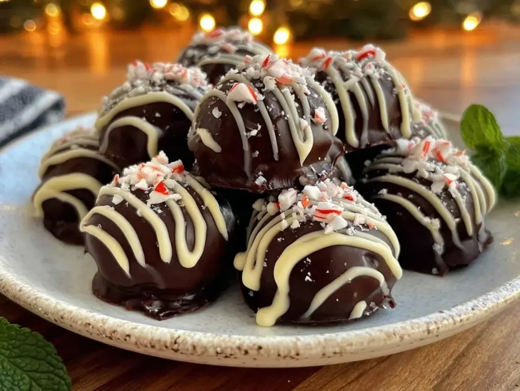peppermint mocha truffles - featured image