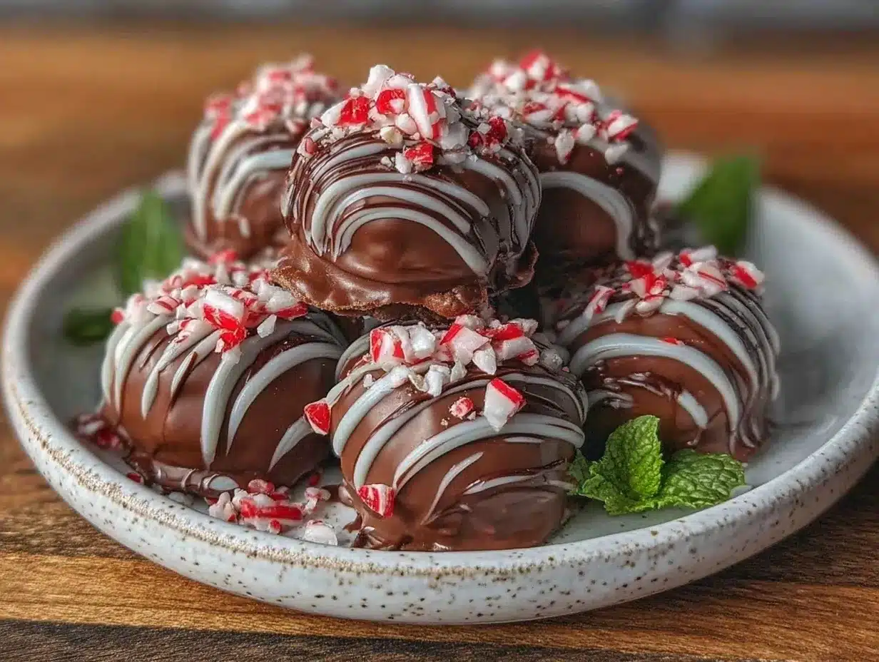 peppermint mocha truffles preparation steps