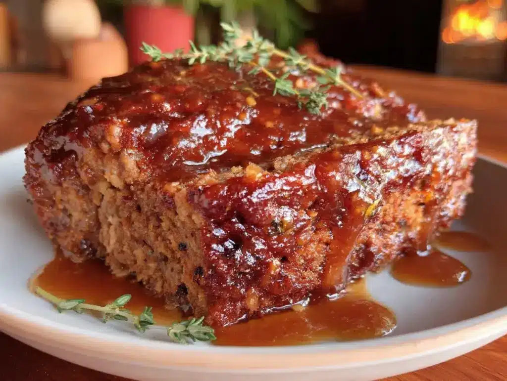 savory brown sugar glazed meatloaf - featured image