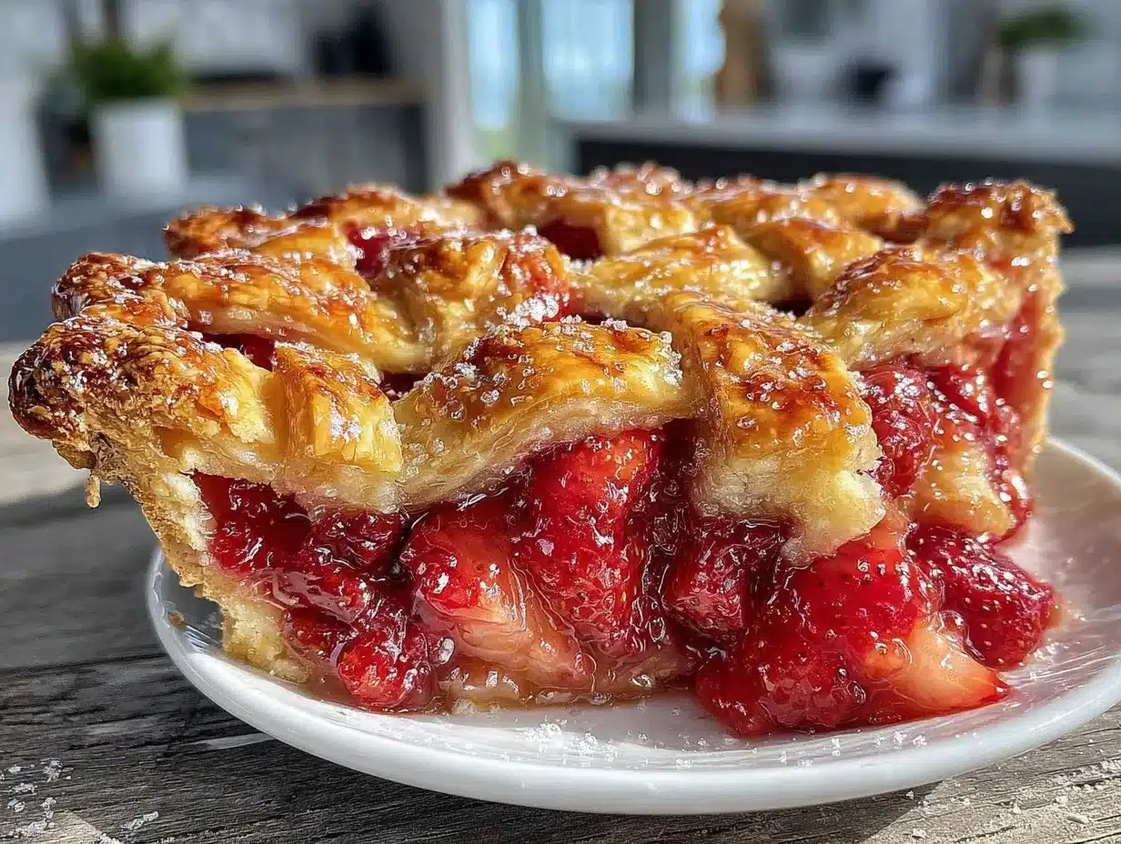 strawberry rhubarb pie preparation steps